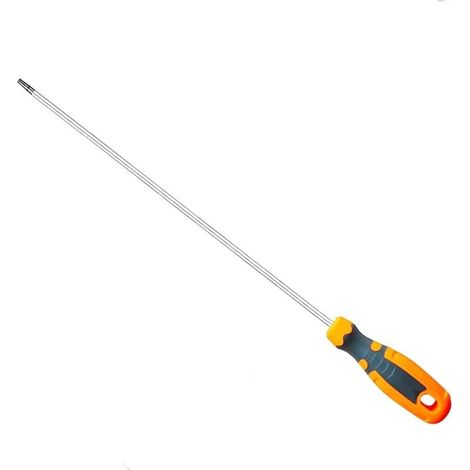 Tournevis Torx T27 extra long Torx T27H magnétique Longueur de la tige 300 mm Longueur totale 420 mm Acier S2 Outils manuels de réparation domestique (1/5)
