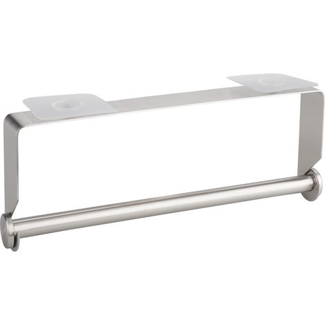 Drehbarer Papierhalter für den Innenbereich, 304 Silber Schwarz (28 cm), Ständer, kein Bohren erforderlich (1/5)