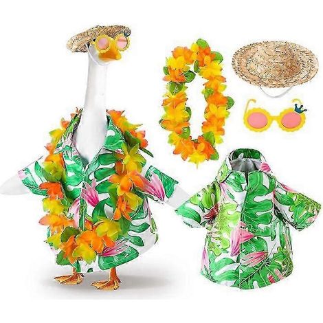 Costume d'oie de porche, tenues d'oies de jardin hawaïennes, vêtements de plage pour porche, 23'' (1/5)