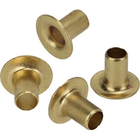 500 rivets creux en cuivre 2,3x4x5mm pour couture, artisanat et projets DIY, fixation rapide et finition lisse