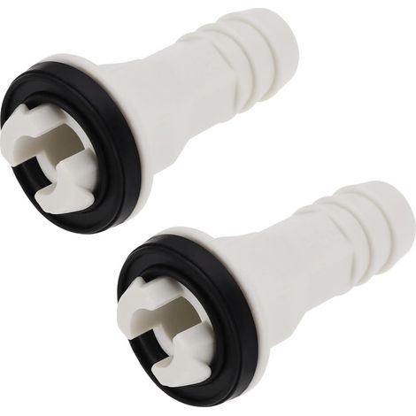 2 Pièces Connecteur Droit de Vidange de Climatiseur 3/5 Pouces 15mm Connecteur de Tuyau de Vidange à Raccord Droit avec Anneau en Caoutchouc