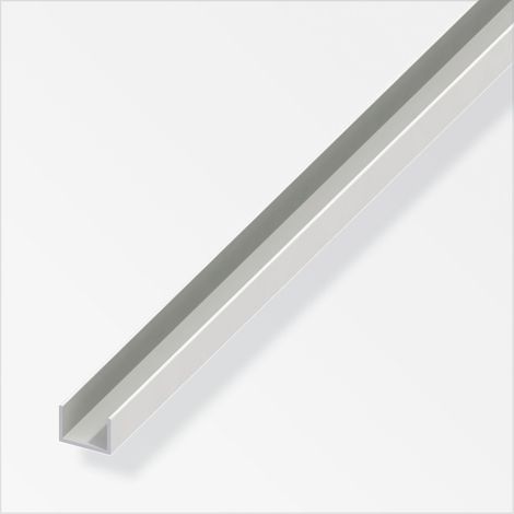 alfer U-Profil 10 x 18 x 2000 mm weiß PVC Profil Kunststoffprofil U Schiene