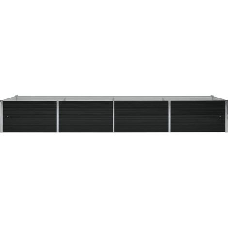 INLIFE Lit surélevé de jardin Anthracite 320x80x45 cm Acier galvanisé (1/5)