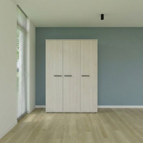 Armoire contemporaine 151 cm chêne clair Lolita (1/5)
