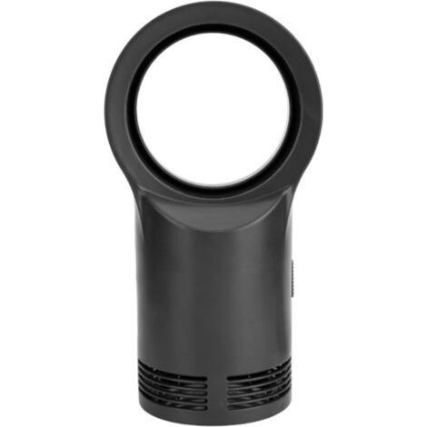 Tragbare Tischheizung, Mini-Heizgerät ohne Rotorblätter mit Temperatursensor für Zuhause, Studentenwohnheim, Büro oder Schlafzimmer (Schwarz) - Crezuo