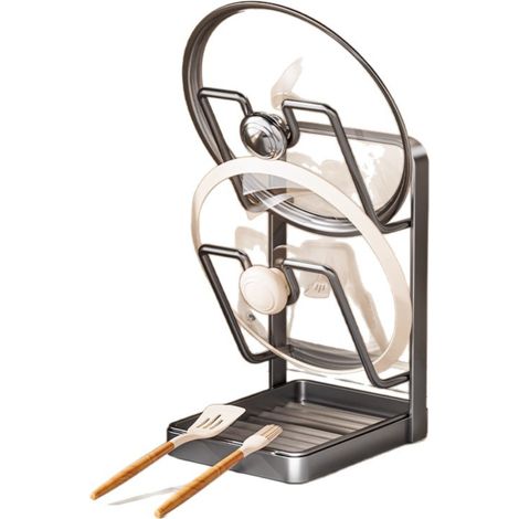 Soporte para tapas, soporte para espátulas, estante de almacenamiento de cocina, soporte para tablas de cortar, escurridor