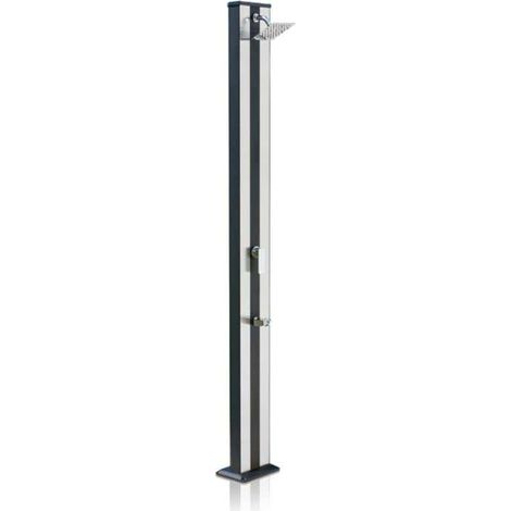 Douche solaire en aluminium Luxe 38 L - avec robinet à pied (1/4)