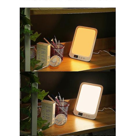 Lampe de luminothérapie 10000 Lux, 3 couleurs et 6 intensités réglables, avec minuterie et écran tactile, idéale contre la dépression saisonnière, usage domestique