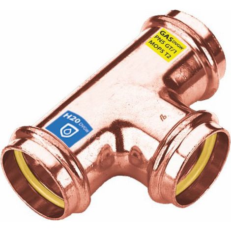 Pressfitting Kupfer T-Stück gleiche Abgänge
