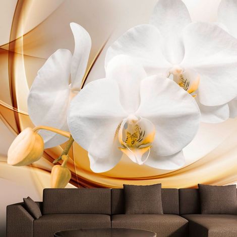 Papier peint fleur d'orchidée - 150 x 105 cm (1/4)