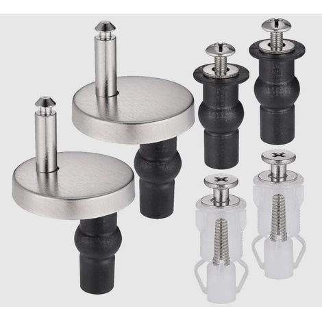 6 pièces fixation abattant WC, charnière universelle pour siège de toilette, kit de remplacement pour couvercle de cuvette, usage domestique (1/5)