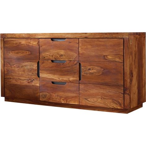 credenza in legno di Sheesham / palissandro 150x45x75 Noce laccato DUKE 125