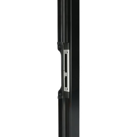 Locinox – Fermeture esthétique pour portail en aluminium extrudé 2m – RAL 9005 – Résistance à la corrosion – Installation facile avec système SFKU