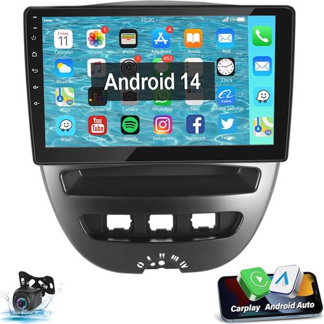 10,1" Android14 Carplay Autoradio GPS Für Toyota Aygo Peugeot 107 Citroen C1 2+64G CAM (1/5)