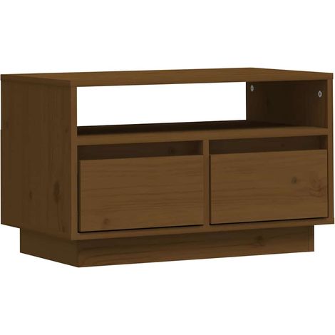 Maison Exclusive - TV-Schrank Honigbraun 60x35x37 cm Massivholz K (1/5)