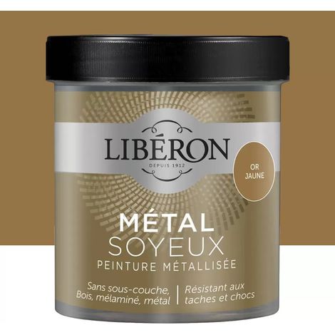 Peinture métallisée Libéron Métal Soyeux Or jaune 0,5 L (1/3)