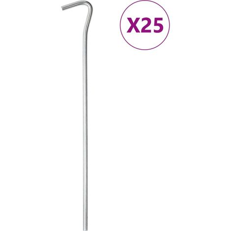 Zeltheringe 25 Stk. 23 cm Ø5 mm Verzinkter Stahl