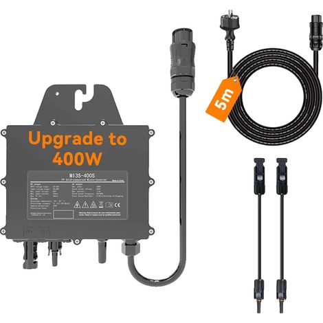 Micro-onduleur solaire, sortie de 400W et 800W, tension et fréquence réglables (1/2)