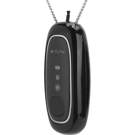 Petit purificateur d'air portable à porter autour du cou, accessoire noir (1/5)