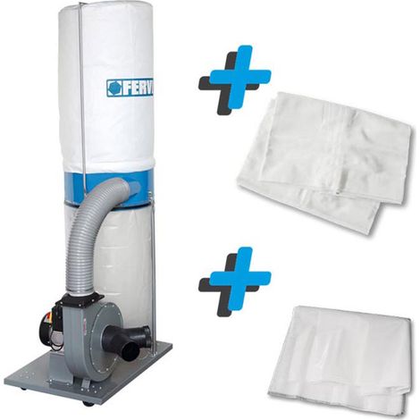 Aspiratore per trucioli + sacco filtraggio + 10 sacchi in plastica FERVI KIT0129 - ( 0759+0759/F+0759/S )