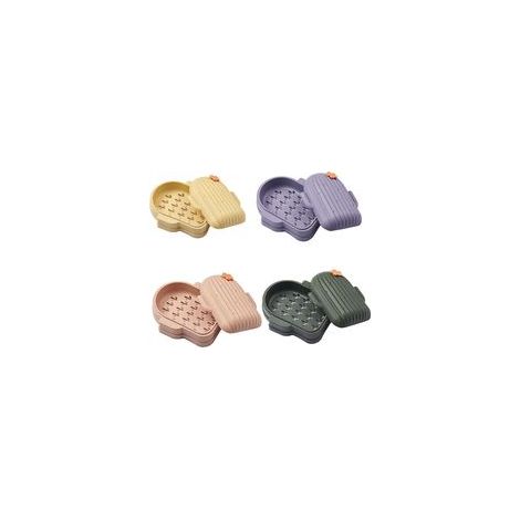 Lot de 4 porte-savons créatifs imperméables sans perçage, boîte de rangement pour savon, étanche, salle de bain et cuisine – Design personnalité– (1/5)