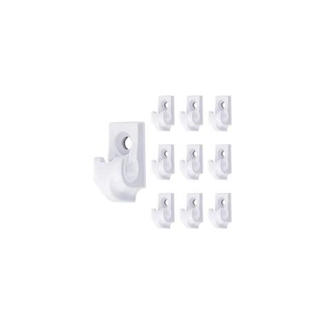Crochets pour éclairage d'extérieur  10 supports pour câbles antidérapants pour charges  fixe-lampe pour extérieur  pour jardin pelouse terrasse cour clôture décorations de Noël bricolage