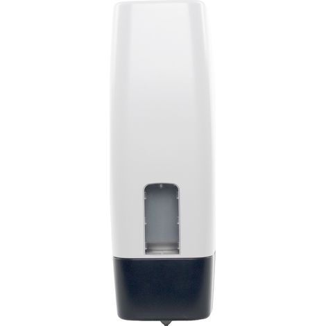 Dispensador de jabón líquido suave de 1 litro, color blanco, ABS. (1/5)