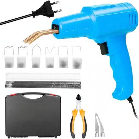 Kit de réparation de fissures de panneaux, machine de soudage plastique portable 100 W, agrafeuse thermique, outil de réparation de trous dans le plastique, avec 600 agrafes. (1/5)