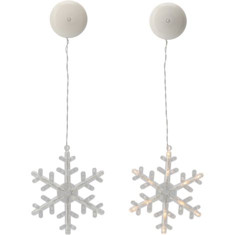 Aga Décoration LED de Noël suspendue pour fenêtre Flocon