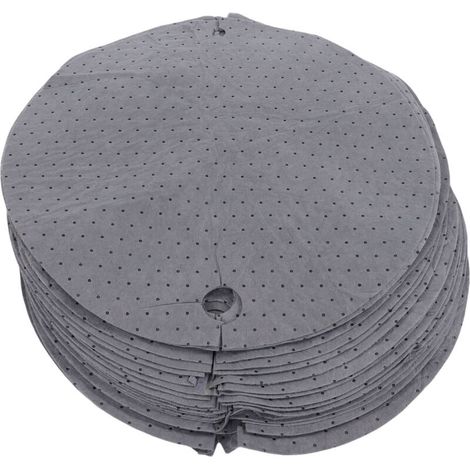 Absorbent pads for drum tops, 25 pieces, 55cm diameter, high absorption lid, oil mat for 55 gallon drums. (1/5)