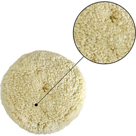 Kit de tampons de polissage en laine naturelle, 2 pièces, disque pour coupe composée, beauté de voiture, réparation de carrosserie et (1/5)