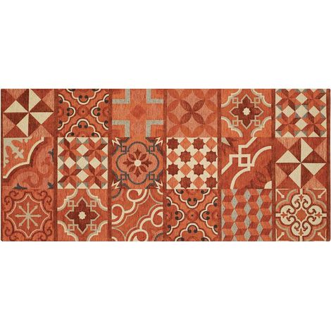 Tappeto Cucina In Ciniglia Arredo Moderno Passatoia Multiuso Ingresso Corridoio Antiscivolo Prodotto Italiano Disegni Piazzati Cotone Varie Misure Lavabile In Lavatrice Lavatrice Cemettine Ruggine - 5