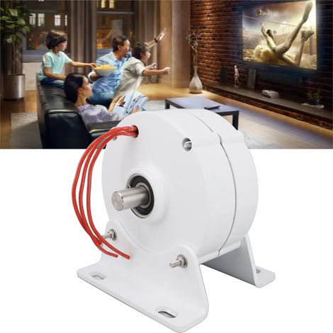 Générateur synchrone triphasé à aimant permanent 48 V à double arbre pour usage domestique, avec socle, 100 W