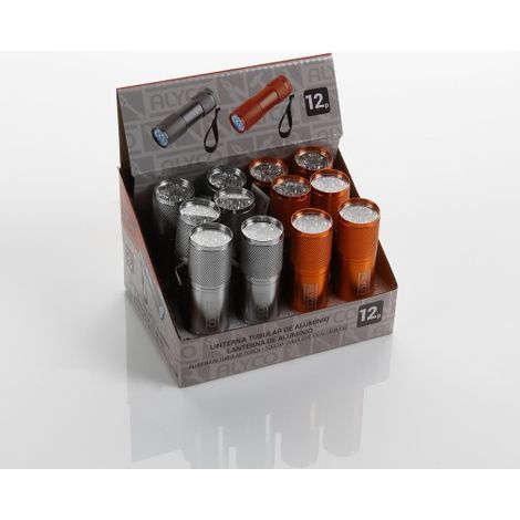Linterna tubular de bolsillo aluminio 9 LED ALYCO ORANGE (1/5)