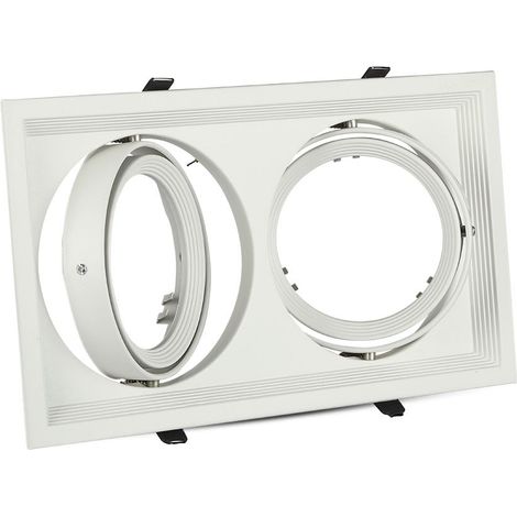 V-TAC Strahlerhalter Typ AR111 Double aus Aluminium – Farbe Weiß 3576