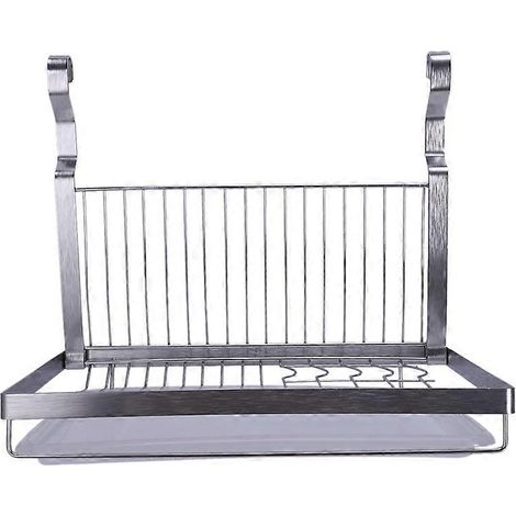 Égouttoir à vaisselle pliable en acier inoxydable, range-bols et assiettes, étagère de rangement pour la cuisine.-AquaForge (1/5)