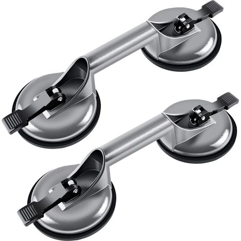 2 x Ventouse Double 100kg, Aluminium Ventouse de Manutention 120mm Ventouses de Vitrier (1/5)