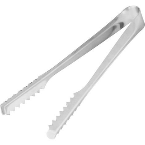 Eiszange, Küchenzange, Edelstahlzange, Küchenutensil, Edelstahl, Silber, 15 cm (1/5)