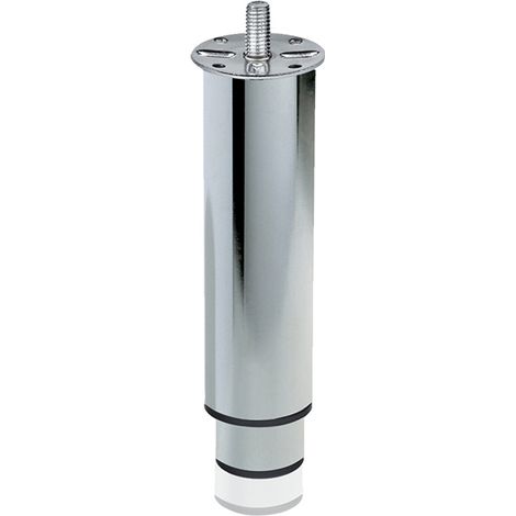 Piede tondo allungabile in metallo Ø 42 - H.90 mm. Cromato