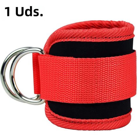 (Rouge) Une sangle de cheville réglable avec support en D. (1/5)