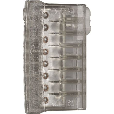Legrand - Borne de connexion Nylbloc auto pour fils rigides - 3 bornes grises pour 8 fils