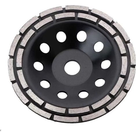 SABIR Premium meule assiette diamantée 180mm Abrasif universel 180 mm x 22,2 mm meule double rangée hauteur 26 mm liant dur pour plus de durée de vie dans les matériaux abrasifs, (1/5)