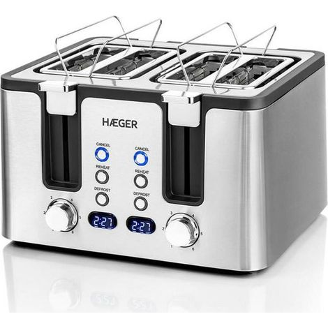 Haeger TO-17D.015A Toaster metallisch grau 1750 W