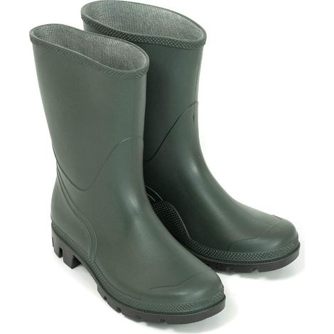 STIVALI DA LAVORO PVC BASSO GOMMA VERDE IMPERMEABILI AGRICOLTURA CACCIA PESCA 4F, "45"