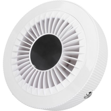 Tragbarer Campingventilator mit LED-Licht, Nachtlicht, weißer, per USB aufladbarer Standventilator (Ventilator mit eingebautem Akku, Fernbedienung mit Batterie im Lieferumfang enthalten) (1/5)