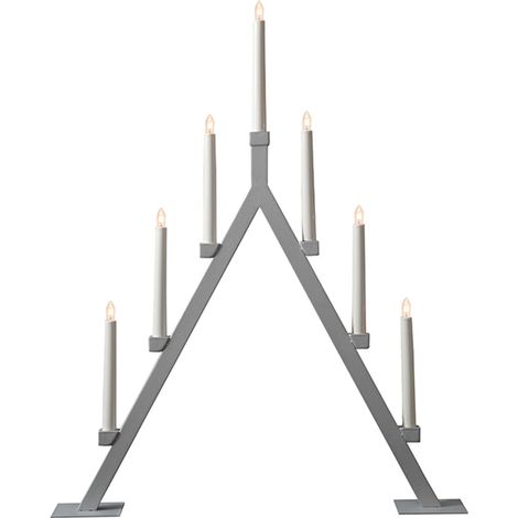 Star Trading Arc de lumière 'Oliver', 7 flammes, gris-argenté, 75cm (1/2)