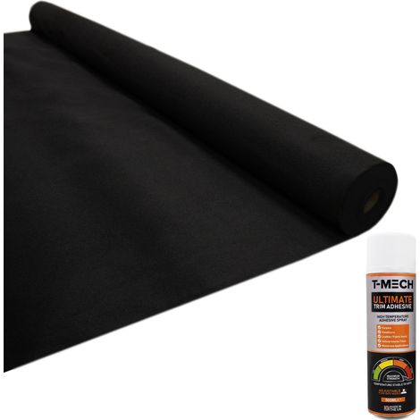 Van Carpet Lining / Black & 5 Adhesive Cans (1/5)