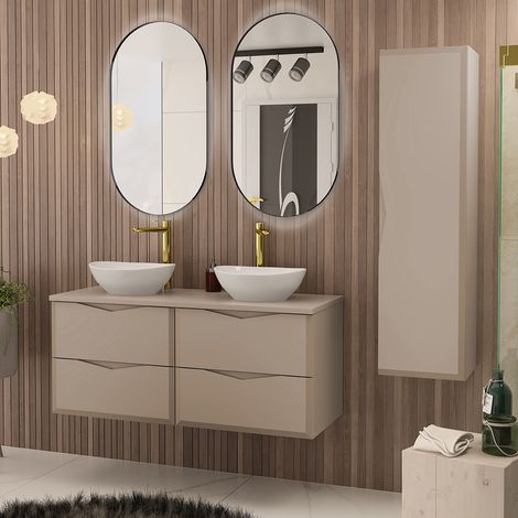 Badezimmermöbel Set 4-teilig in kaschmir DORIDA-140 (1/5)