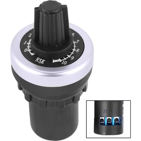 Convertitore potenziometro rotativo regolatore LA42DWQ da 5K Ohm da 22 mm con manopola, resistore variabile, potenziometro di azionamento della velocità