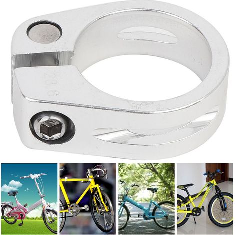 CANSUCC Collier de Serrage V en Aluminium 28.6mm pour Échappement Moto, Fixation Robuste (Couleur Argent)